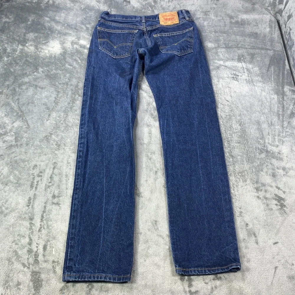 Levis 505 Jeans Mens Fits 30x32 Blue Cotton Denim Straight Leg Chore Stone Wash